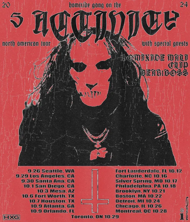 Homixide Gang ‘5 Activity’ Tour Flyers