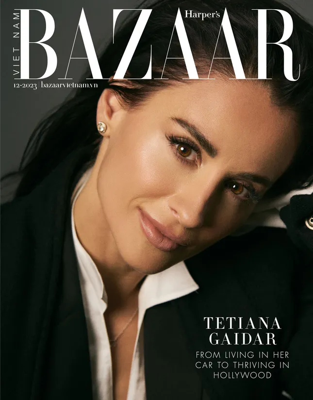 Harpers Bazaar Cover with Tetiana Gaidar