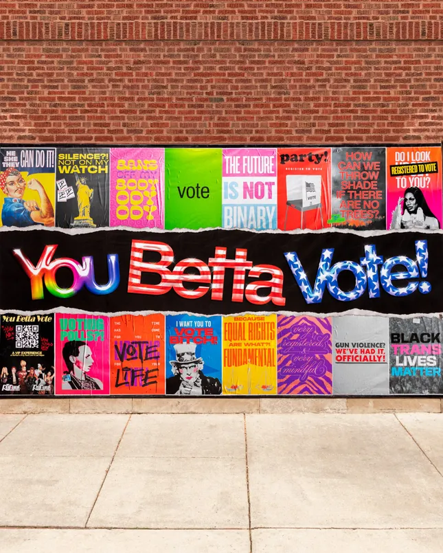 HeadCount x MTV x World of Wonder •  “You Betta Vote” • Mural Design