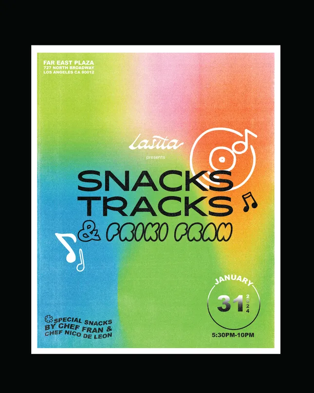 Flyer Design for Snacks & Trax Event