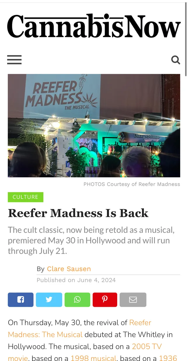 Cannabis Now - Reefer Madness is Back