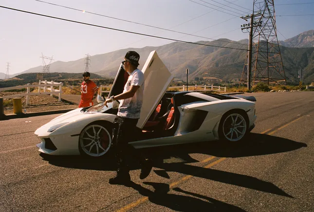Bts of Aventador music video