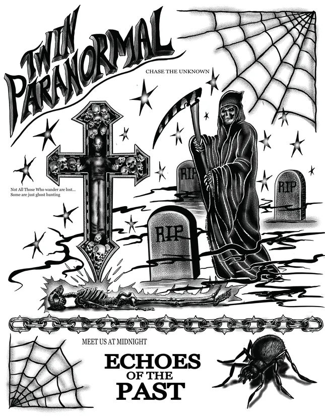 T shirt Graphic for Twin Paranormal