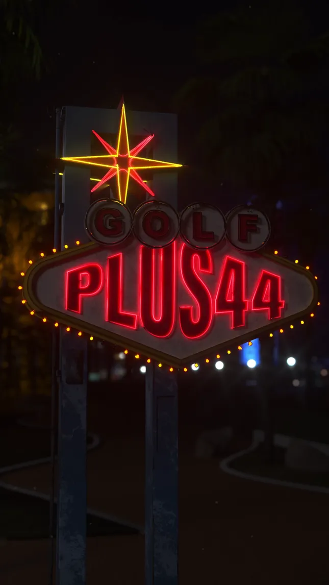 Neon sign for Golf x Plus 44