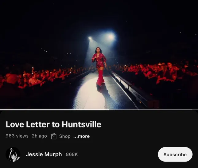 Jessie Murph first arena tour in Huntsville. 2024