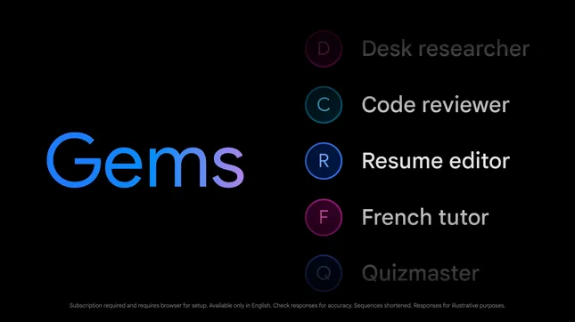 Google Gemini - Introducing Gems