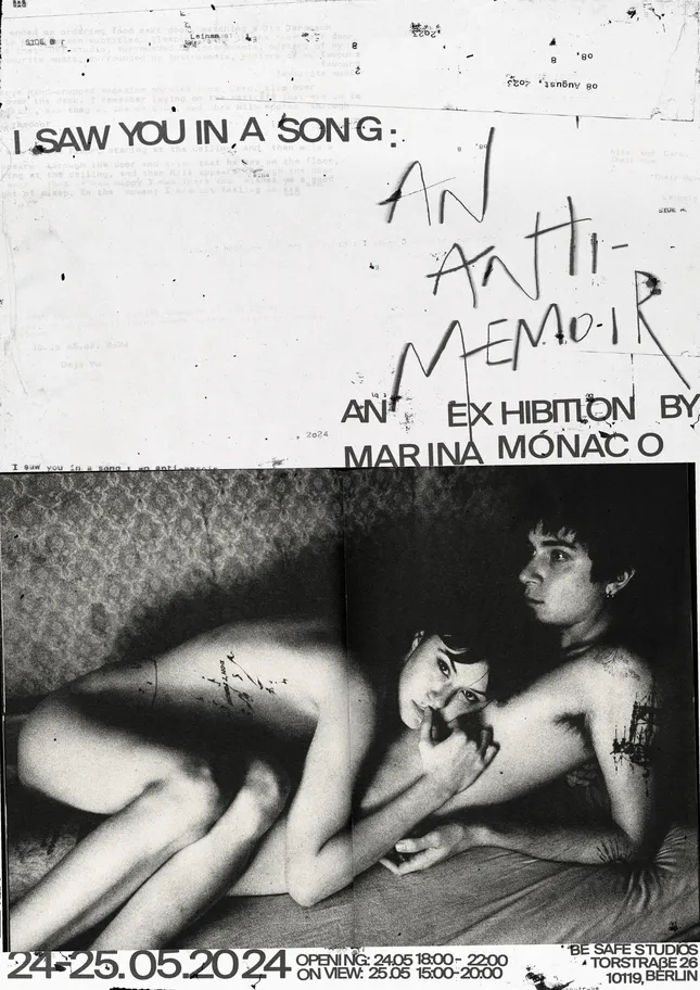 I saw you in a song I Exhibition Posters + Book Design