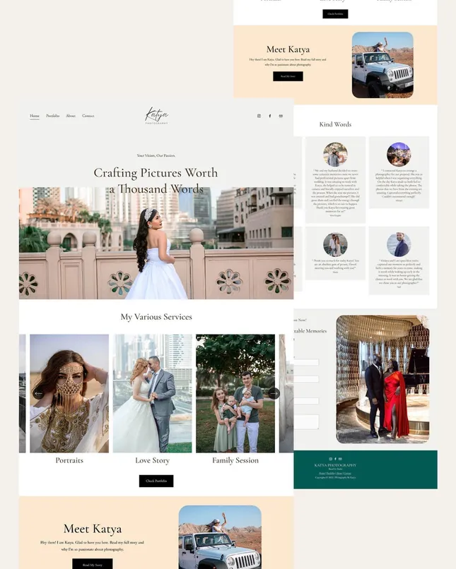 Photographer Website Design + Logo Design