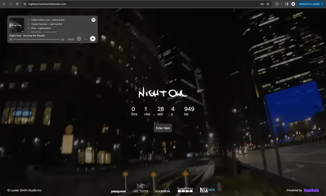 Lucien Smith, Night Owl Live Stream, Technical Supervisor