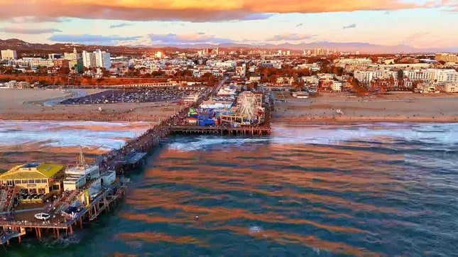 Santa Monica pier time lapse