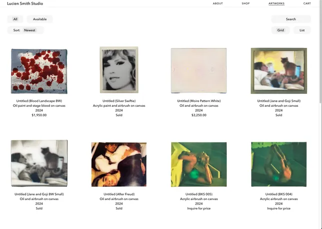 Lucien Smith Studio, Shop, Archive, Auction