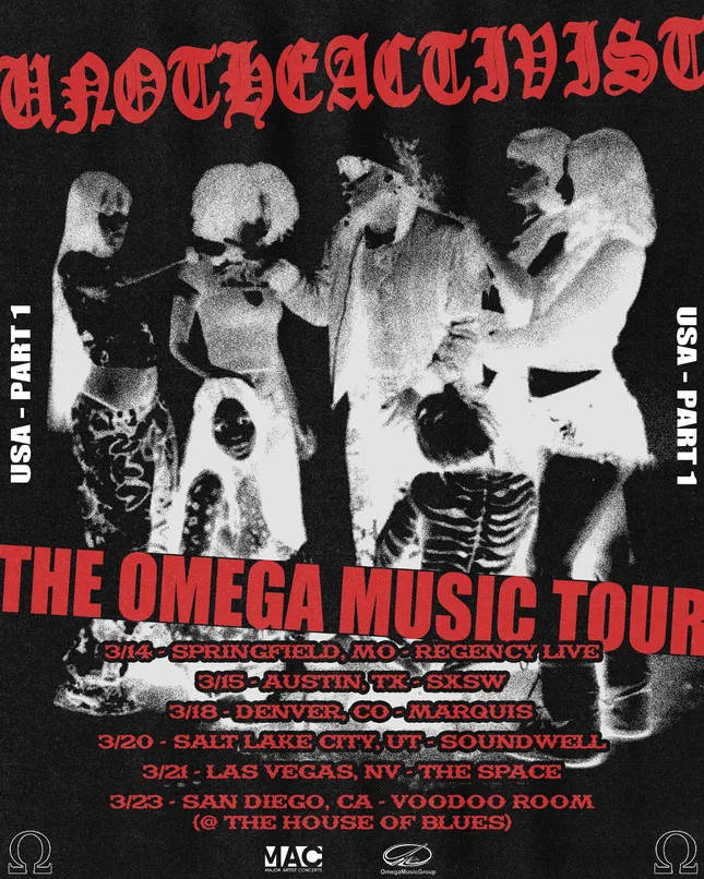 UnoTheActivist “The Omega Music Tour” Flyers