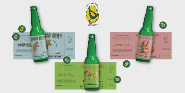 Three Streams Brewery - Logo Redesign, Packaging Design