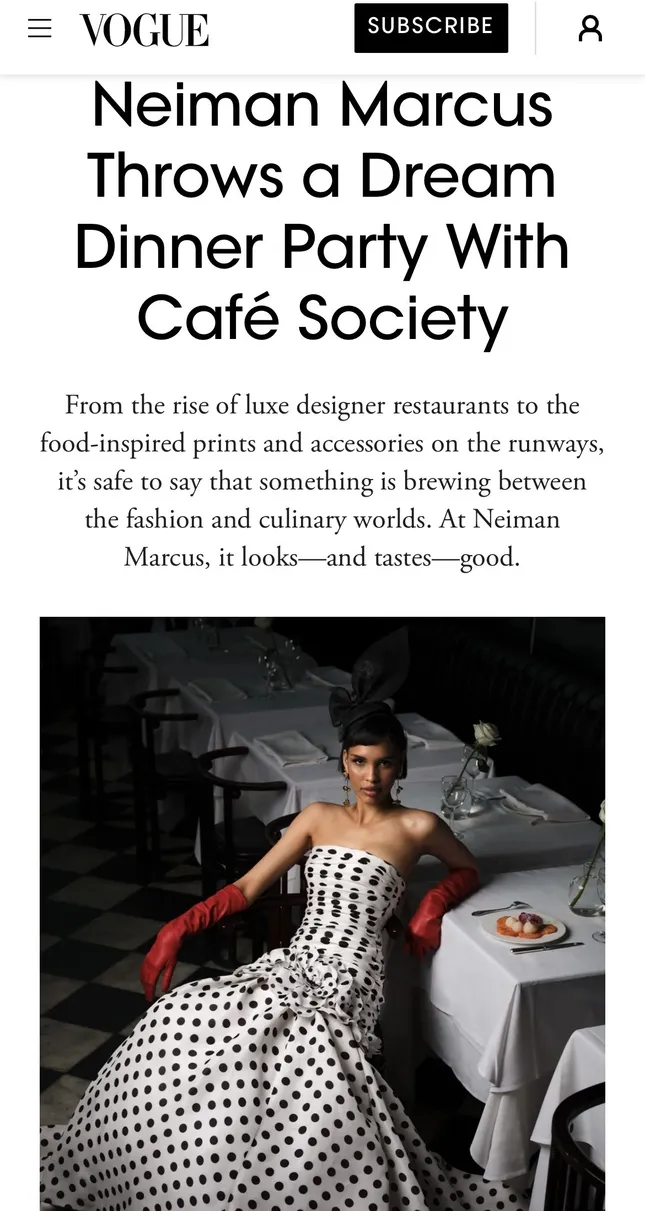 Neiman Marcus Café Society Spring 2025 Campaign
