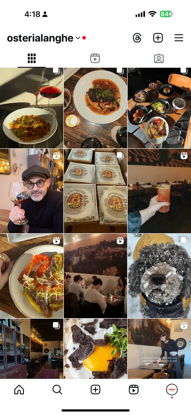 Osteria Lange Social Media Manager