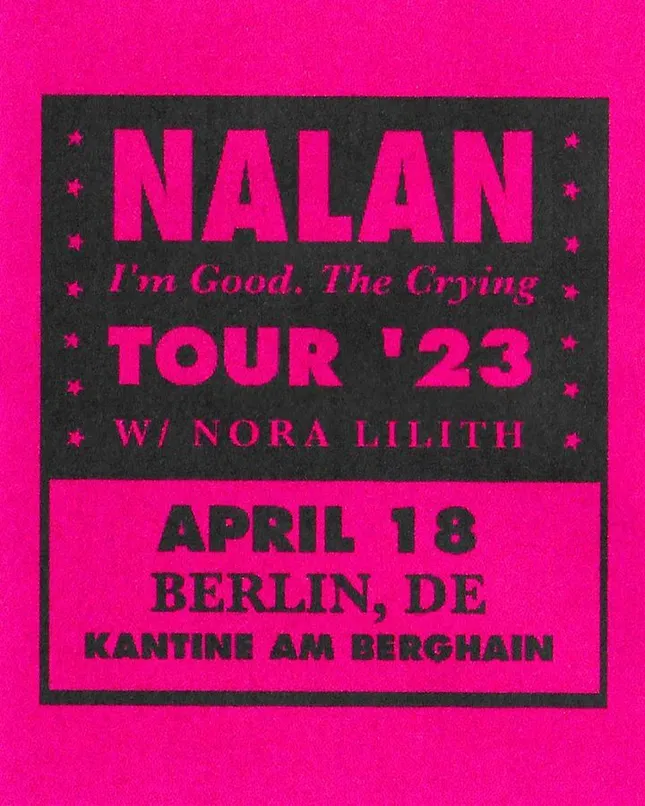 NALAN – I'm Good The Crying Tour 2023 Digital Poster