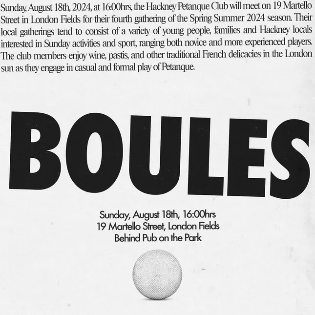Hackney Petanque Club London