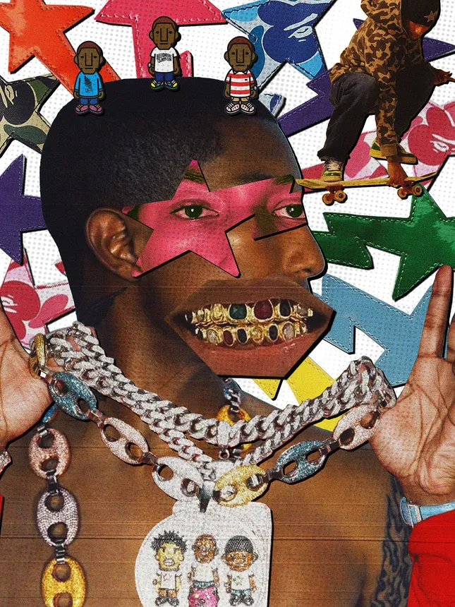 Pharrell Williams x Bape Collage Poster Design