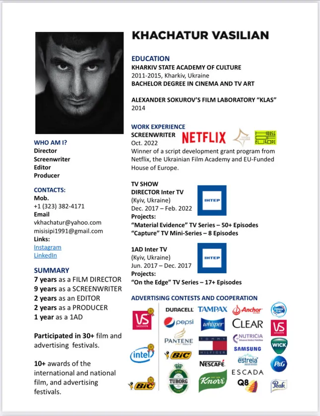 CV (writer/director)