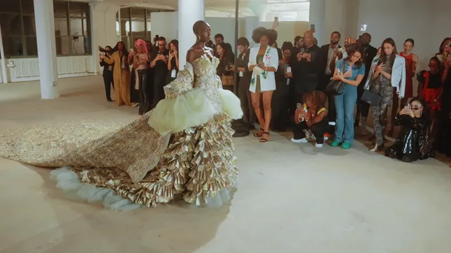 Fe Noel - "the Dre$$" - Spring 23  Couture Debut