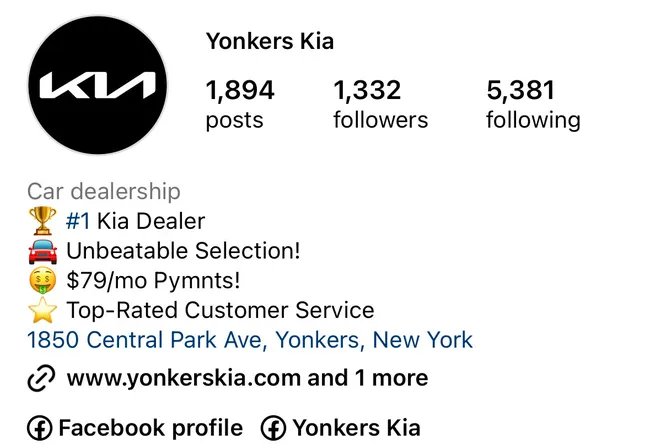 Yonkers Kia - Social Media Marketing