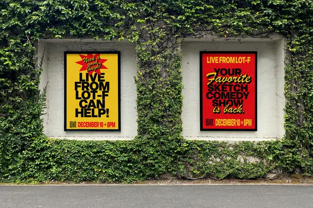 Branding & Design for LIVE! FROM LOT-F Comedy Group