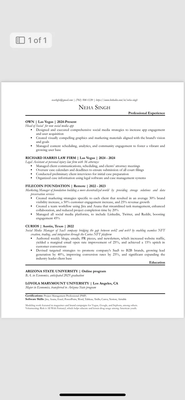 Marketing Resume