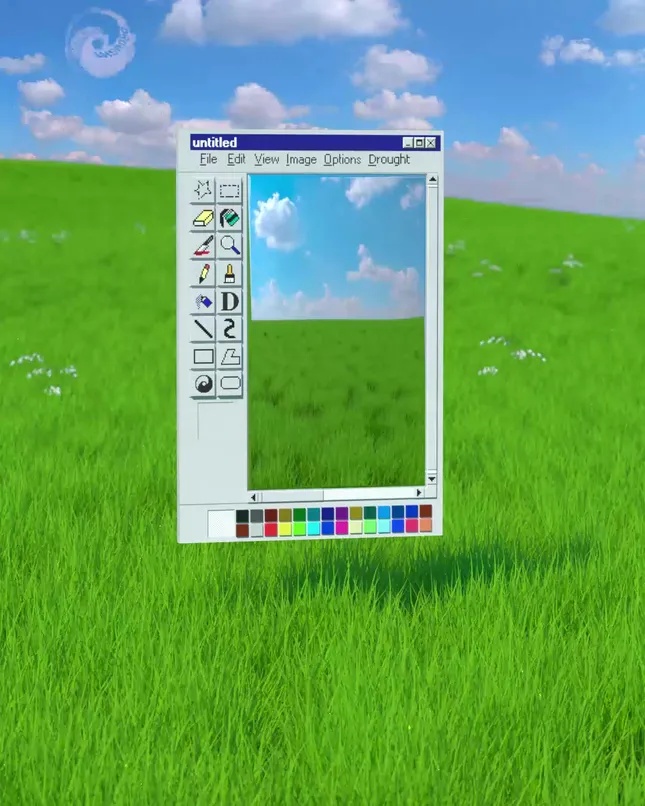 3D Render - Drought MS Paint Mirror