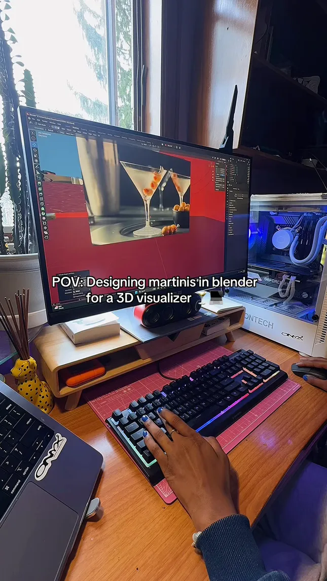 Modeling martinis in blender for 3D visualizer