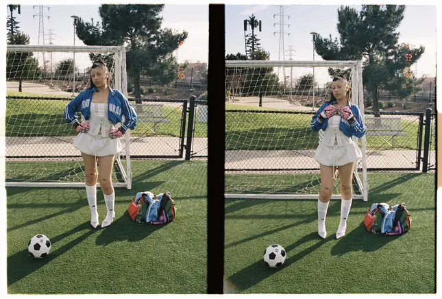 A soccer shoot for a friend