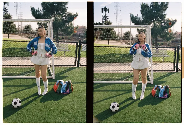 A soccer shoot for a friend