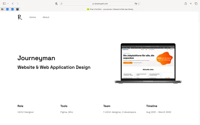Journeyman I Website & Web App Design
