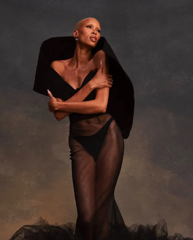 Makeup for Bishme Cromartie x Elle Magazine