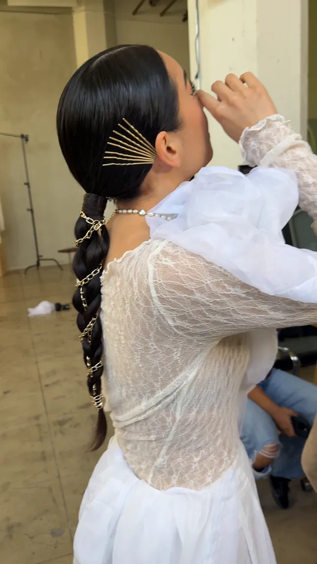 Slick back hair