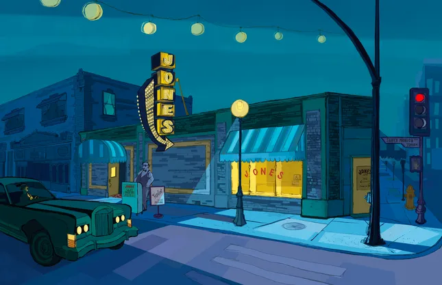 Illustration of Jones Hollywood