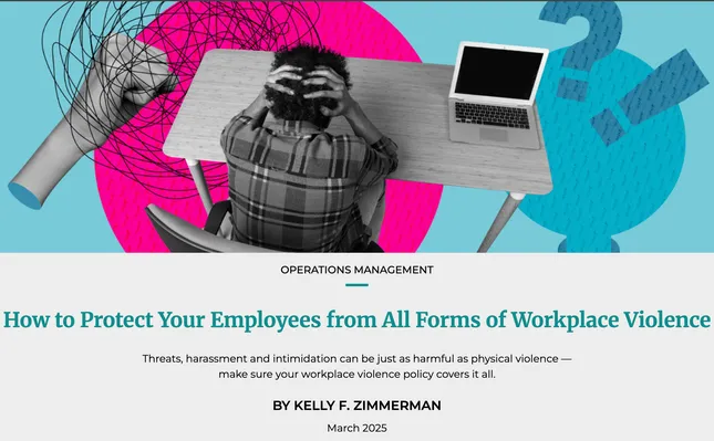 Magazine Article: How to Protect Employees From Workplace Violence