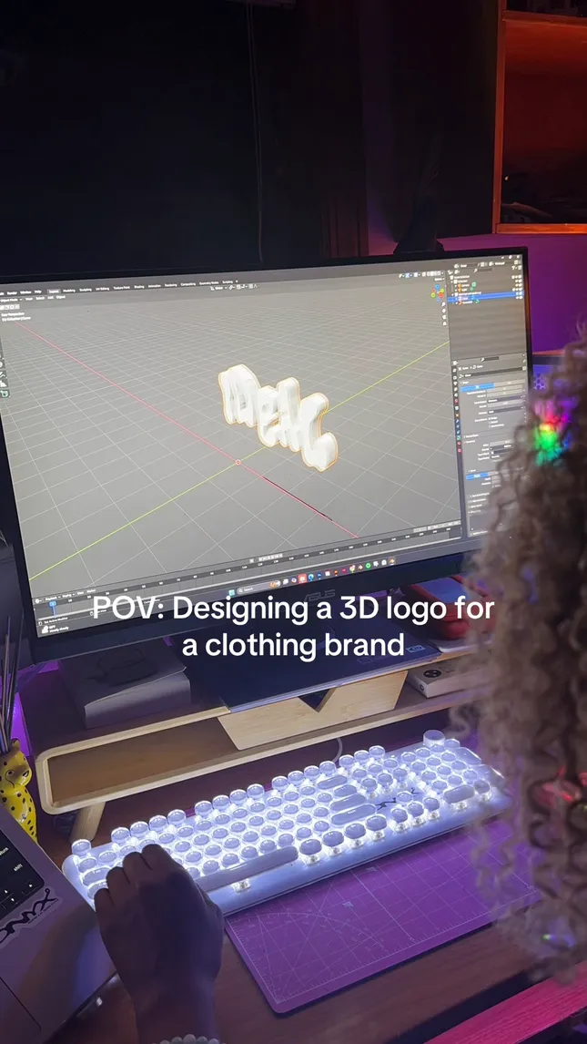 Designing a 3D Logo for a Denim Brand in Blender