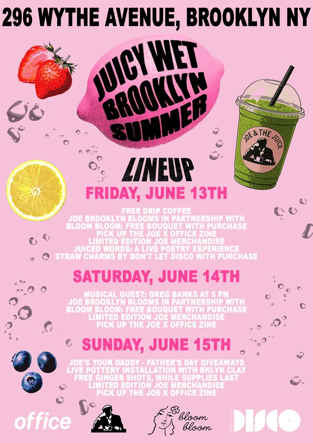 JOE AND THE JUICE - JWBS EVENT POSTER