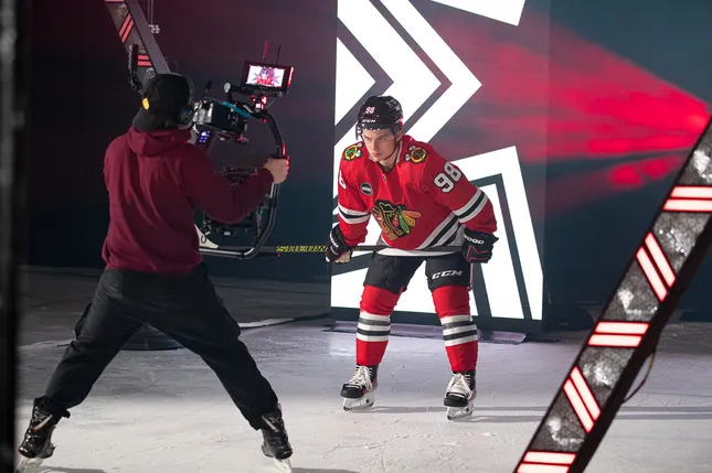Blackhawks media day shoot