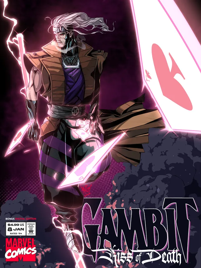 Gambit “Kiss of Death” Comic Cover