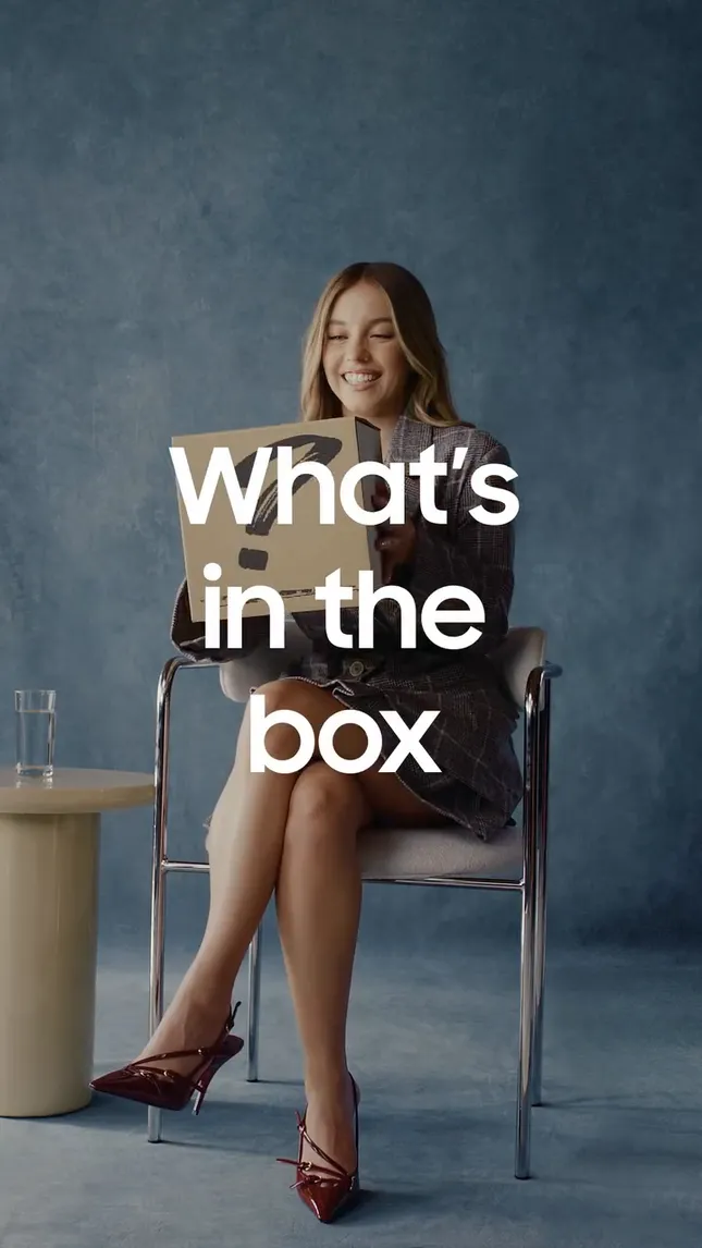 Samsung what’s in the box - Sydney Sweeney