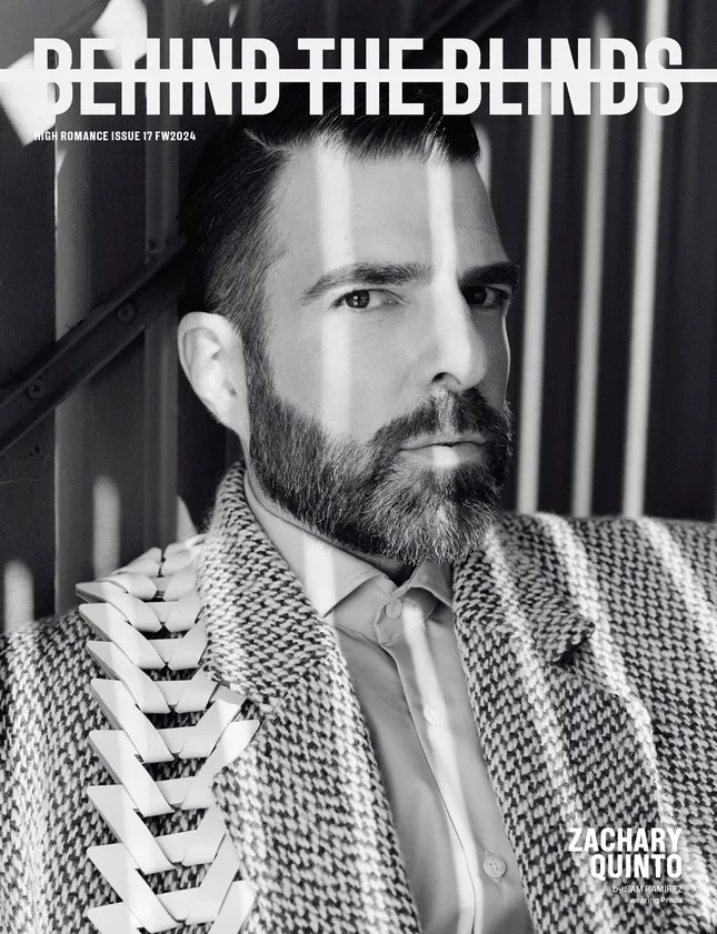 Zachary Quinto cover story for Behind The Blinds