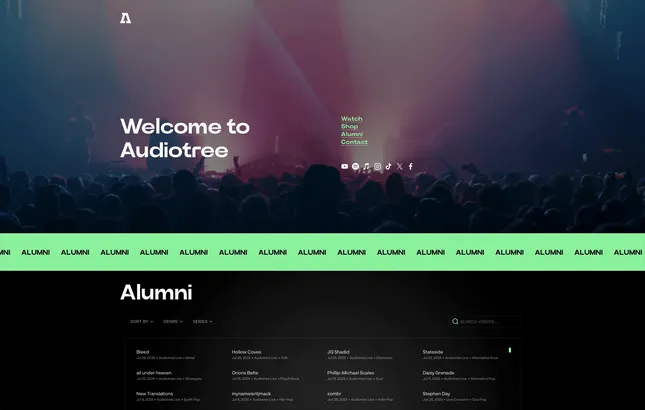 Website Banner | Audiotree