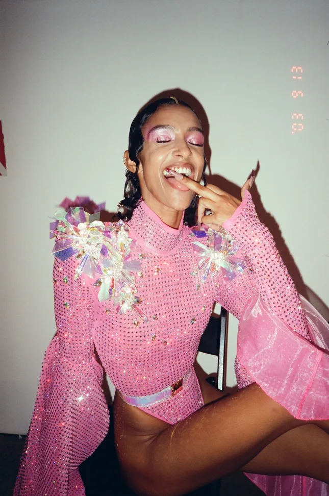 Backstage at The Blonds S/S 2024 on 35mm