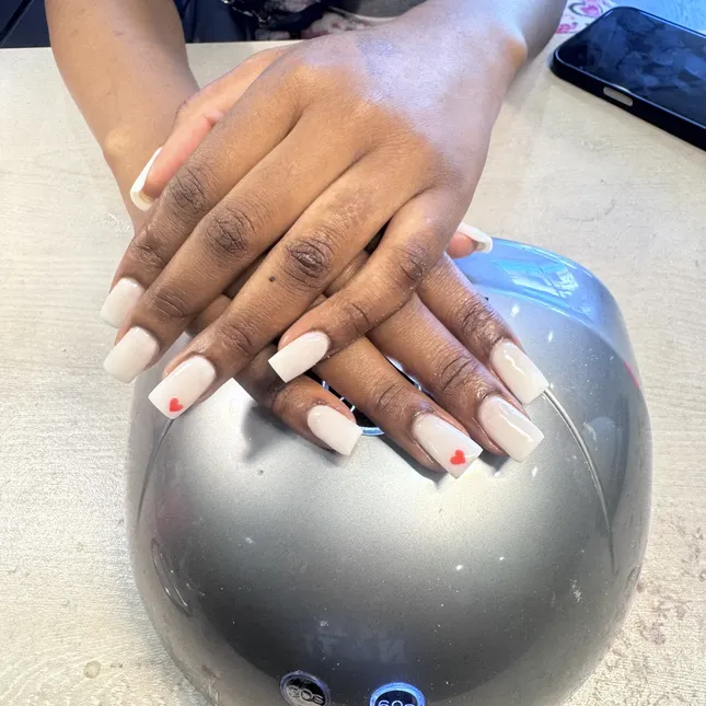 White Acrylic Nails