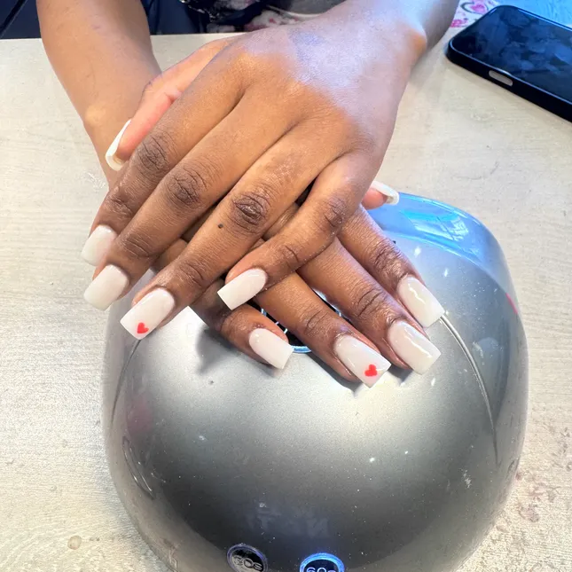 White Acrylic Nails