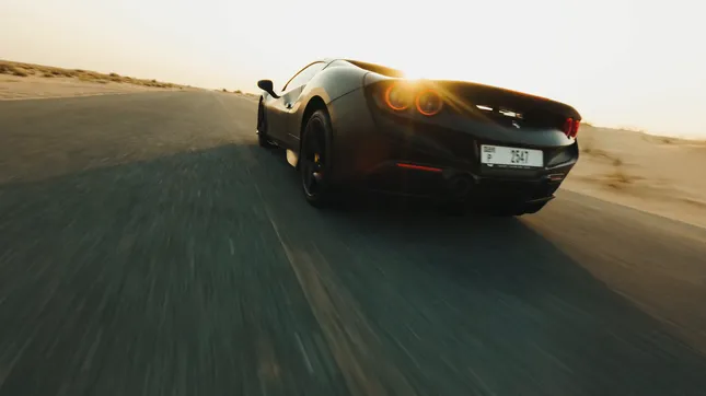 Ferrari F8 desert ride