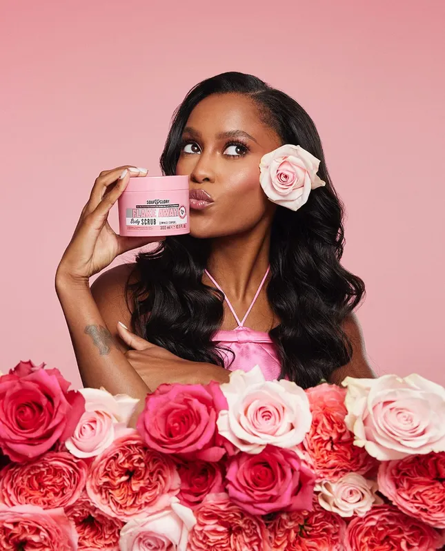 Ciera Miller for Soap & Glory beauty shot by Masami Adachi