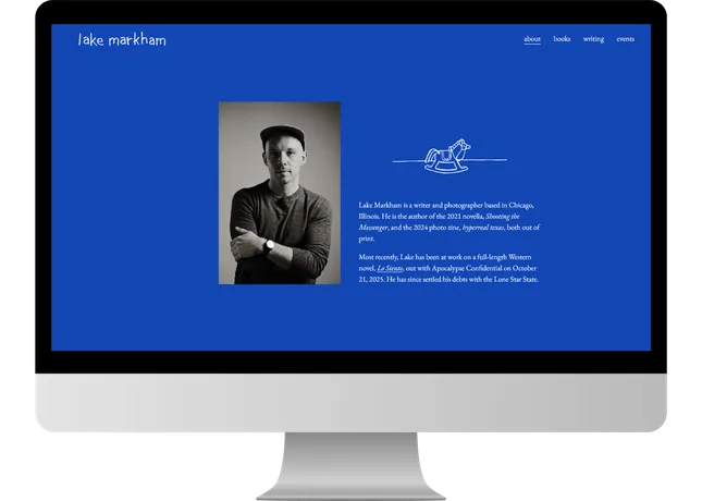 Portfolio Website for Author Lake Markham