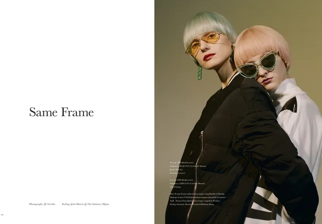Lined Magazine Eyewear Editorial Story